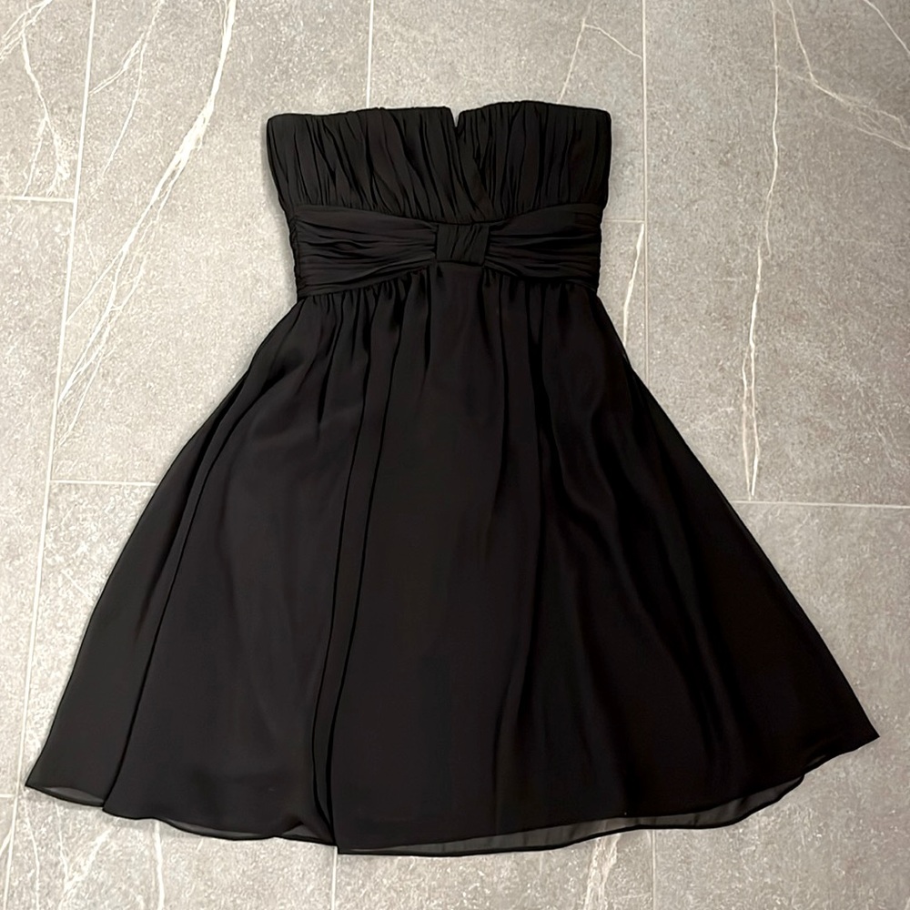 Beautiful strapless black A-line mini dress, sz 0 from Black House White Market